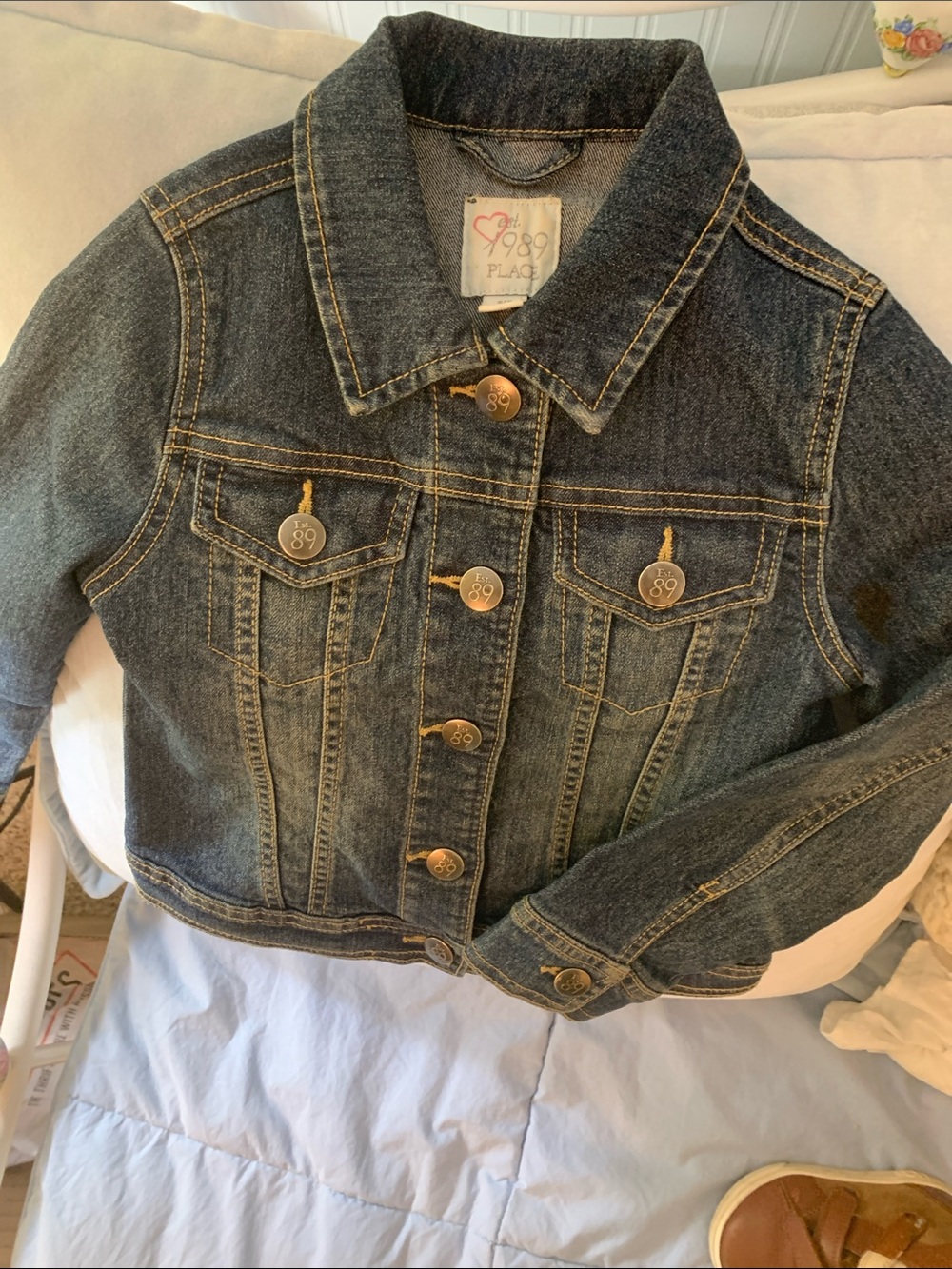The Children's Place Dark Blue Girls' Denim Jacket